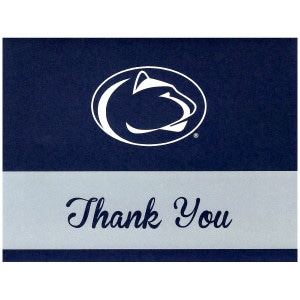 Thank You card with Penn State Athletic Logo